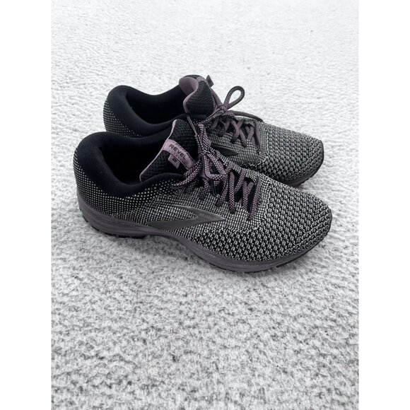 Women's Brooks Revel Gray Purple Athletic Running Sneakers Size 8.5 - Picture 1 of 10